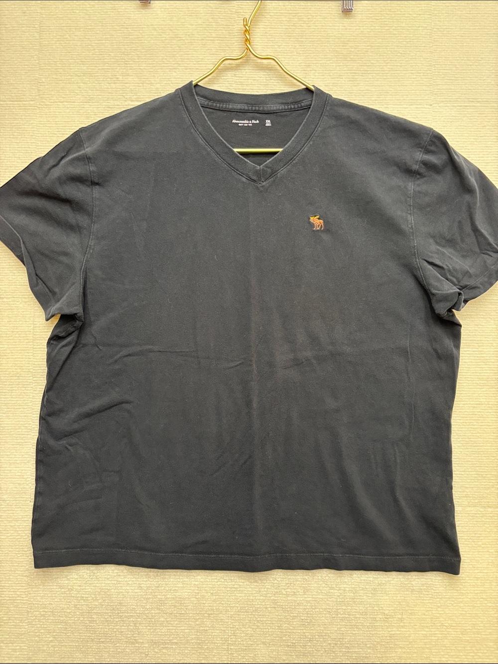 Abercrombie & Fitch Men's Black V-Neck T-Shirt XXL